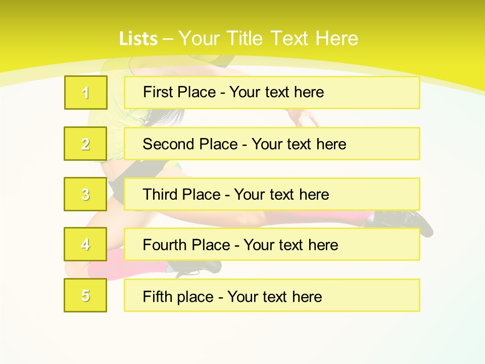 Slim Ballerina Dancer PowerPoint Template