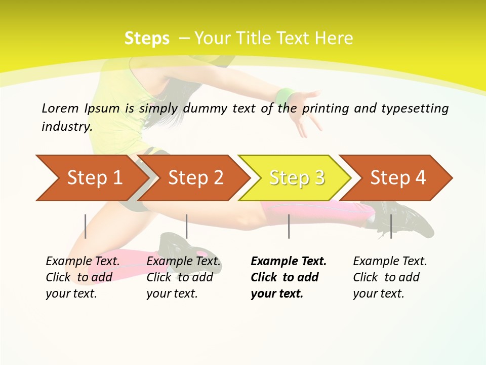 Slim Ballerina Dancer PowerPoint Template