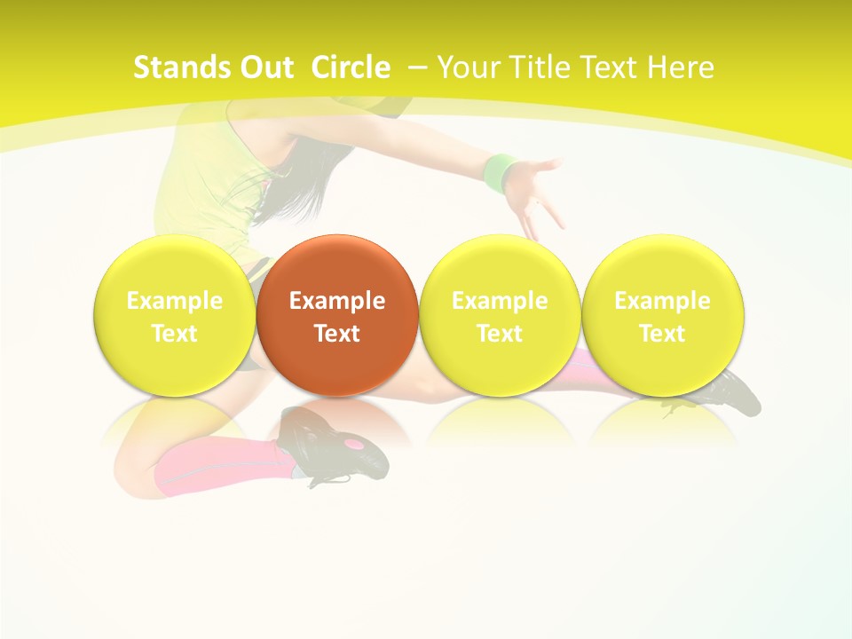 Slim Ballerina Dancer PowerPoint Template