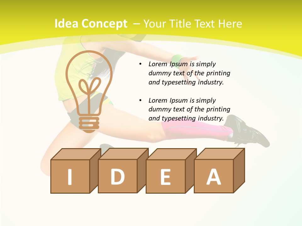 Slim Ballerina Dancer PowerPoint Template