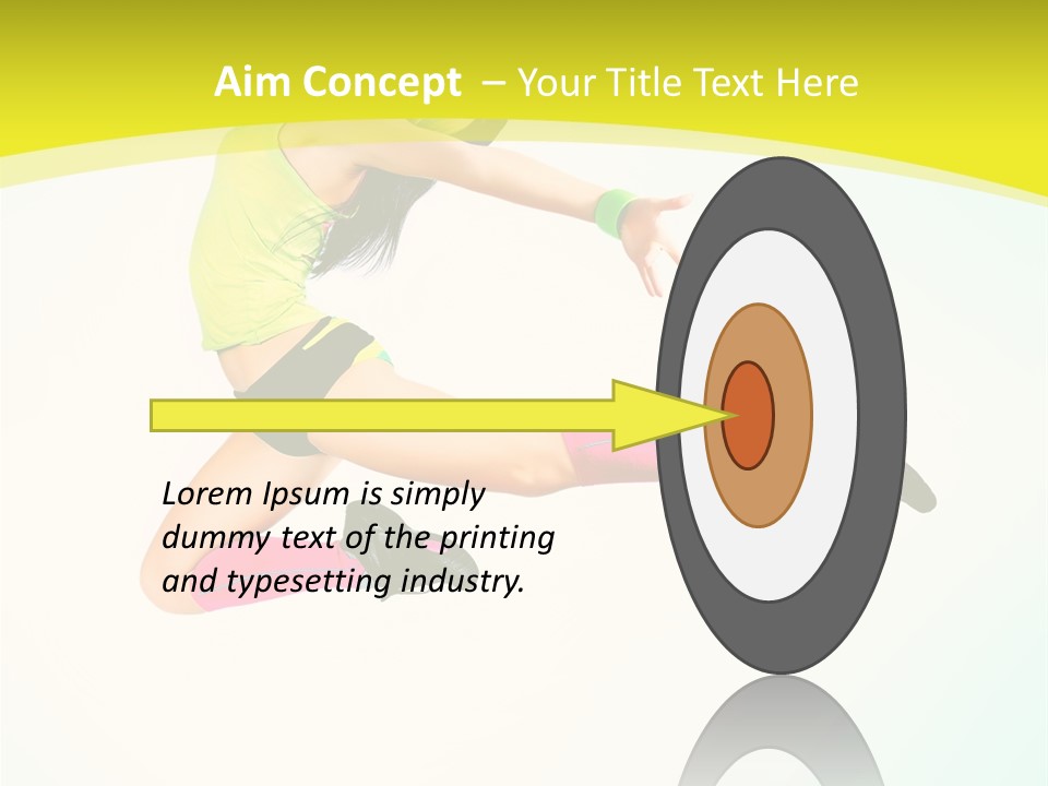 Slim Ballerina Dancer PowerPoint Template