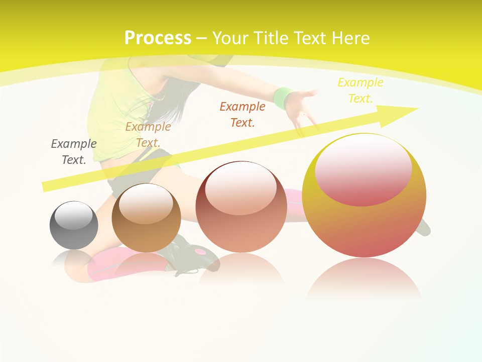 Slim Ballerina Dancer PowerPoint Template