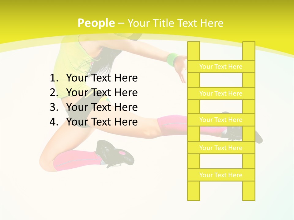 Slim Ballerina Dancer PowerPoint Template