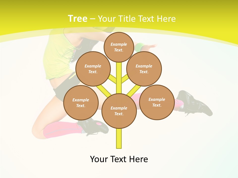 Slim Ballerina Dancer PowerPoint Template