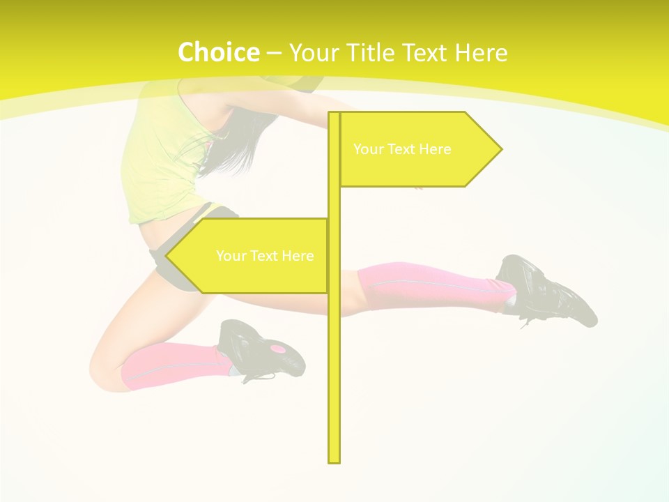 Slim Ballerina Dancer PowerPoint Template