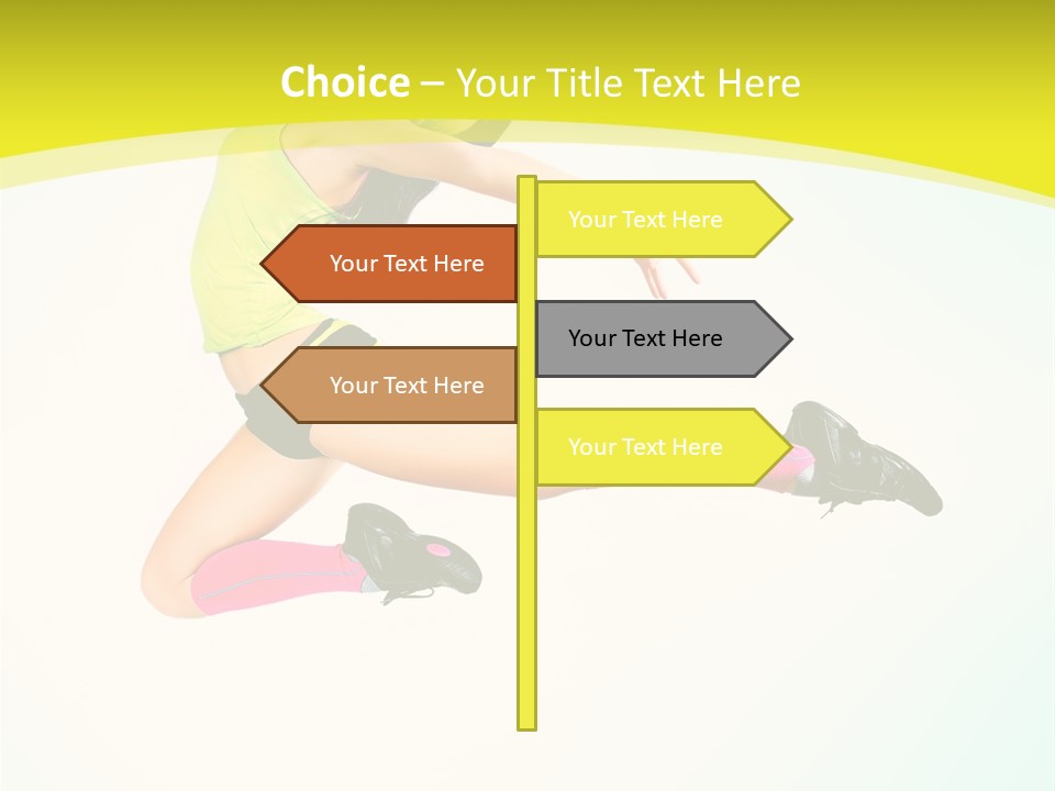 Slim Ballerina Dancer PowerPoint Template