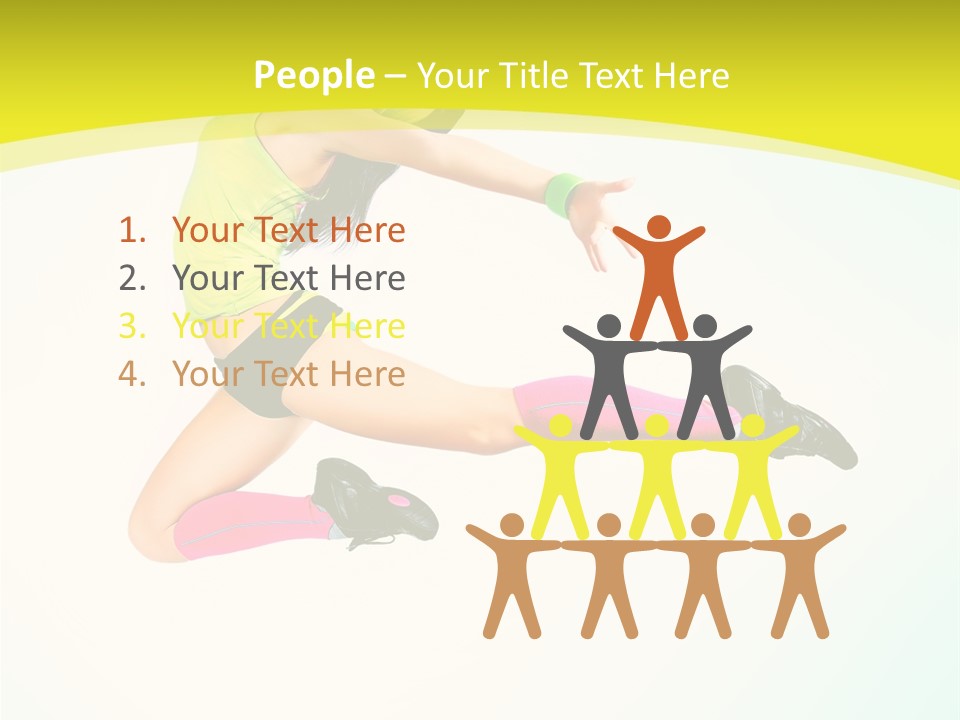 Slim Ballerina Dancer PowerPoint Template