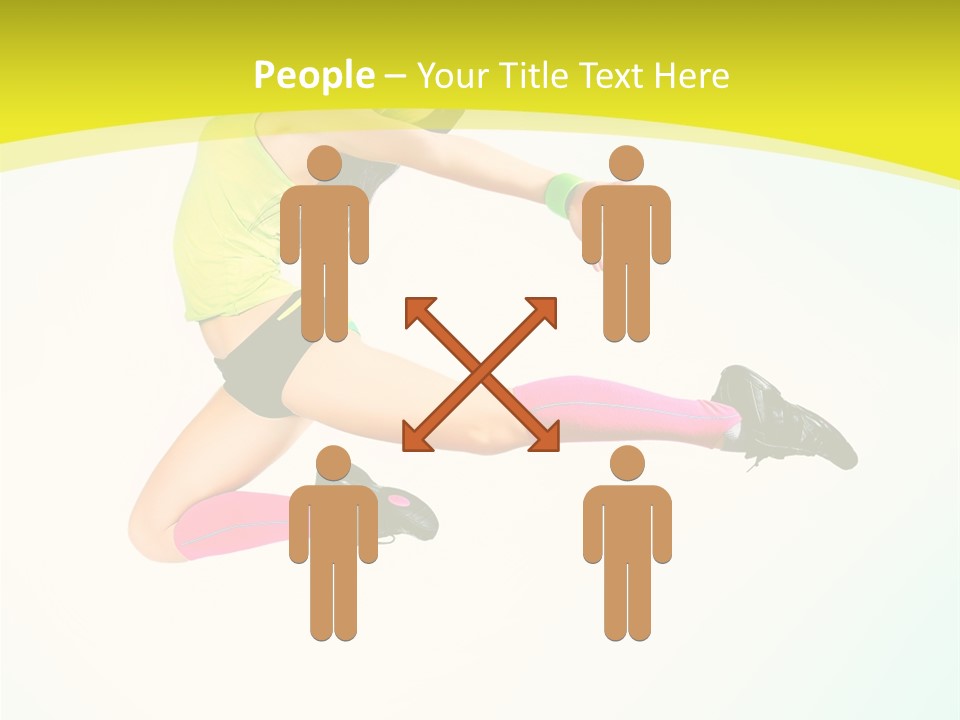 Slim Ballerina Dancer PowerPoint Template