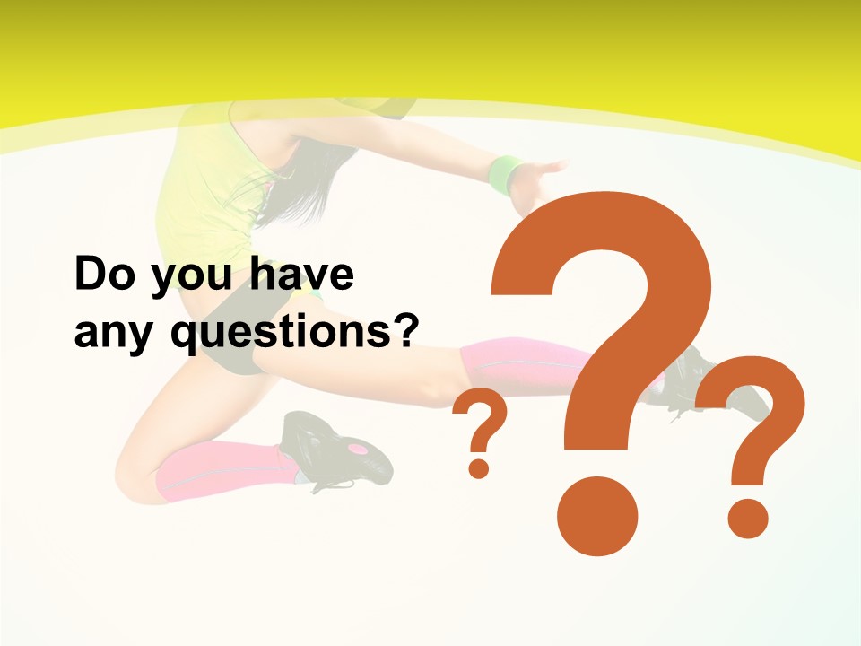 Slim Ballerina Dancer PowerPoint Template