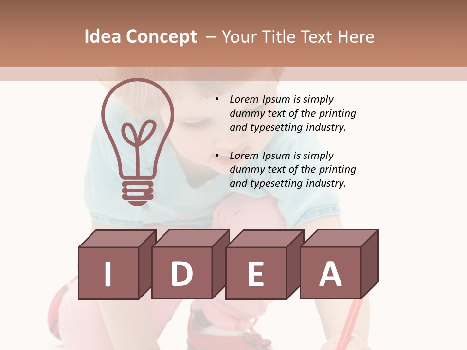 Draw Marker Childhood PowerPoint Template