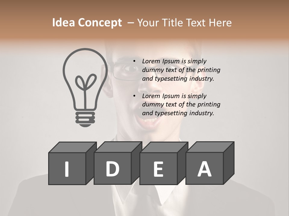 Businessman Wonder Work PowerPoint Template