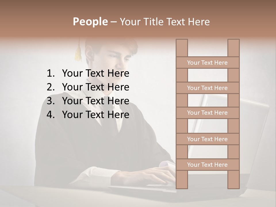Student Internet Smile PowerPoint Template