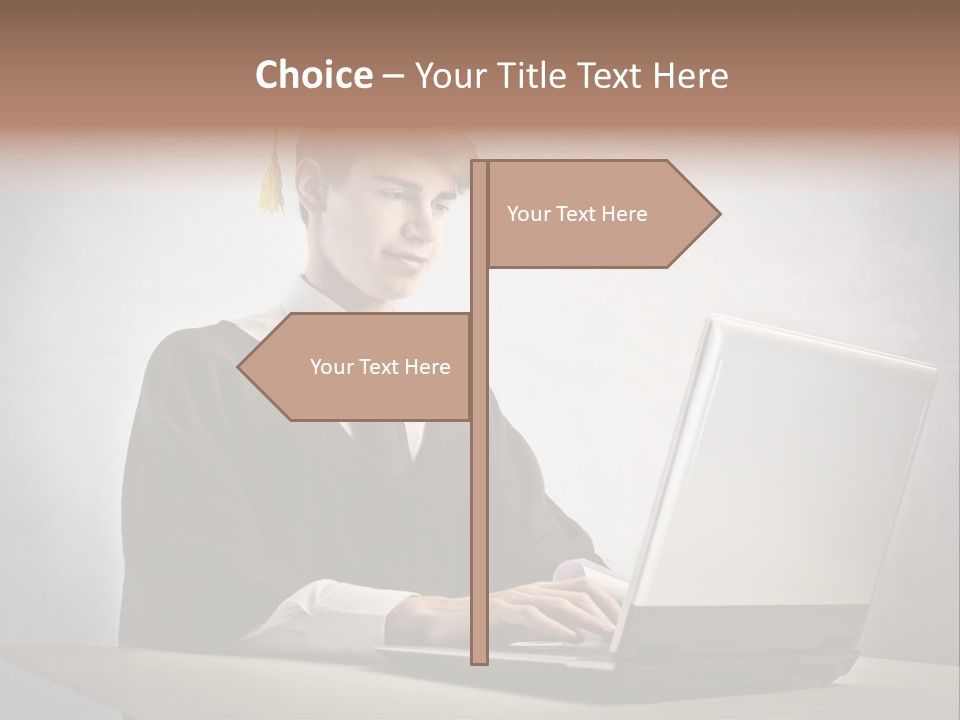 Student Internet Smile PowerPoint Template