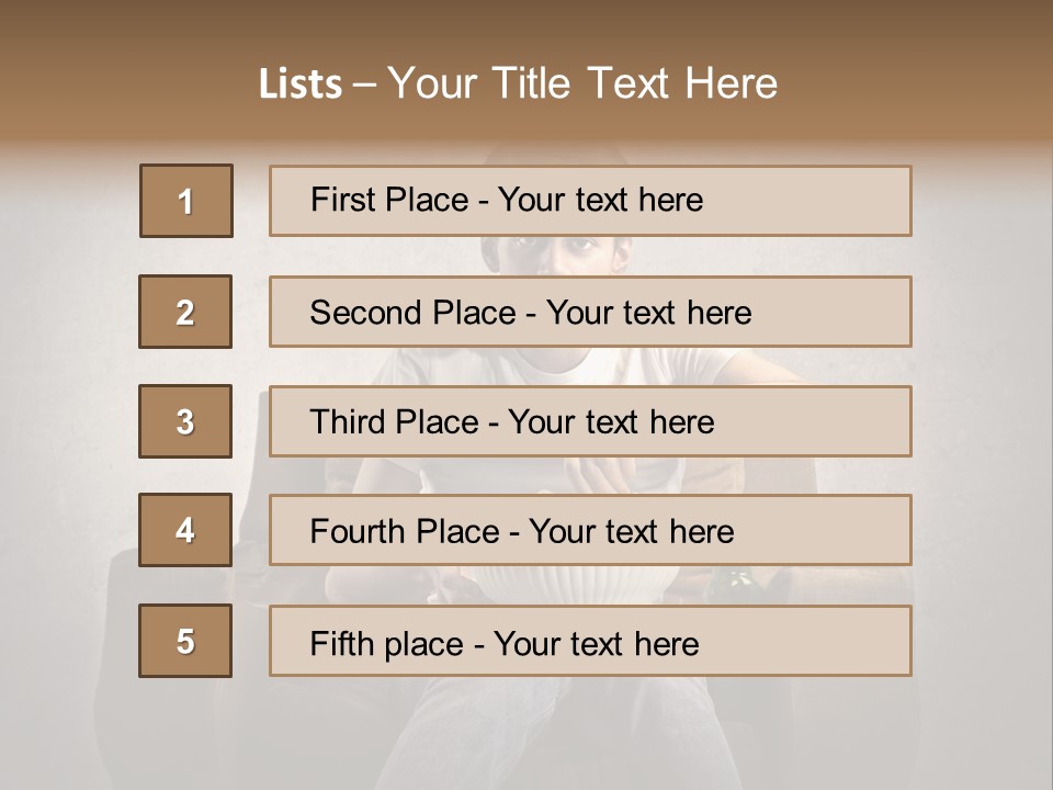 Watch Teen Sitting PowerPoint Template