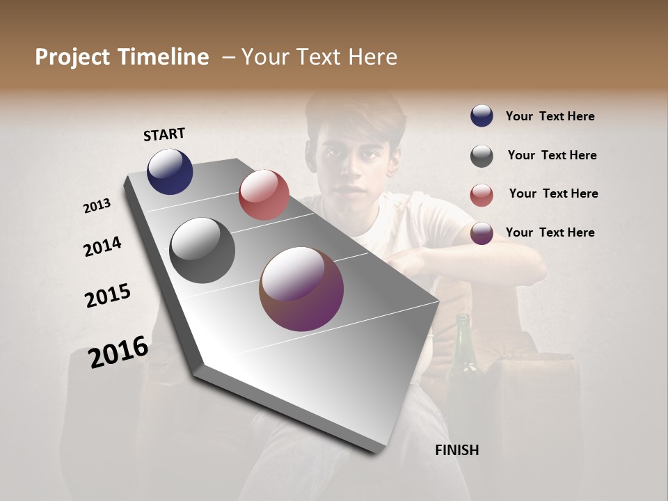 Watch Teen Sitting PowerPoint Template