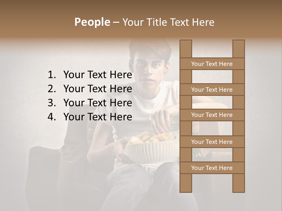 Watch Teen Sitting PowerPoint Template