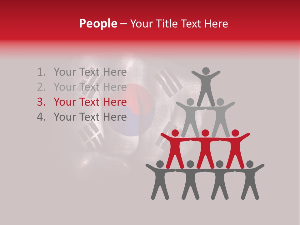 Nationalism Taekwondo Male PowerPoint Template