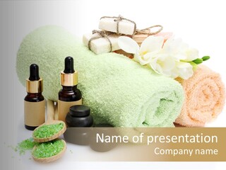 Wooden Salon Stones PowerPoint Template