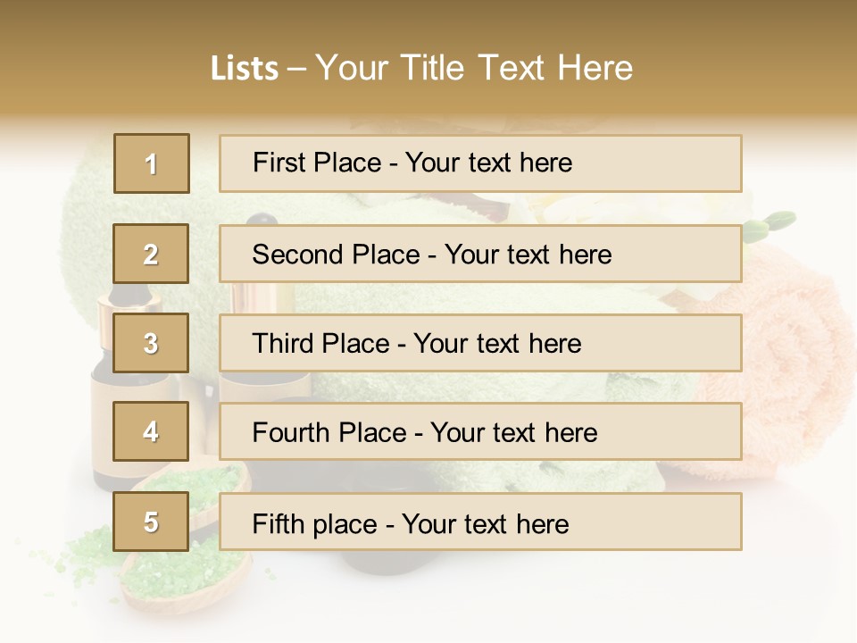 Wooden Salon Stones PowerPoint Template