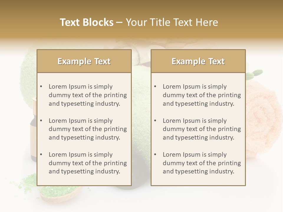 Wooden Salon Stones PowerPoint Template