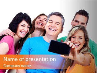 Mobile Business Person PowerPoint Template