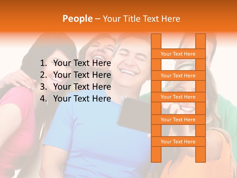 Mobile Business Person PowerPoint Template