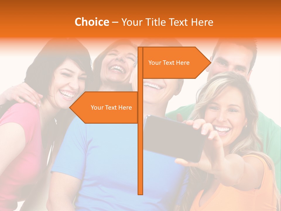 Mobile Business Person PowerPoint Template