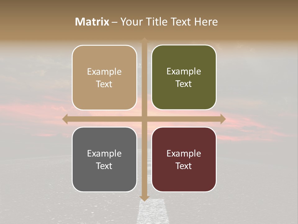 Traffic High Perspective PowerPoint Template