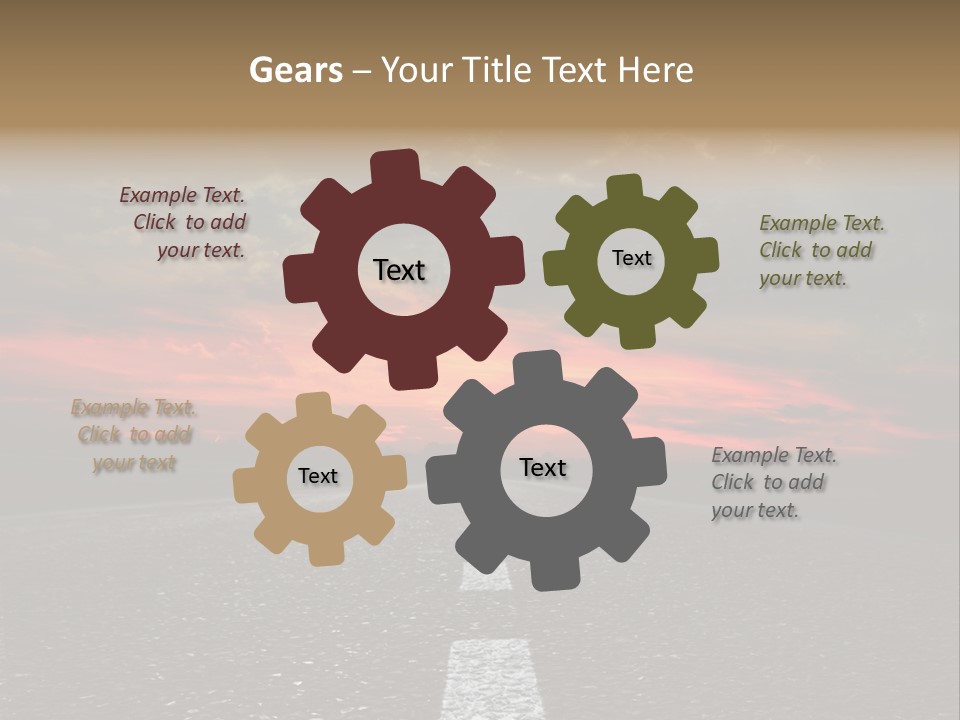 Traffic High Perspective PowerPoint Template