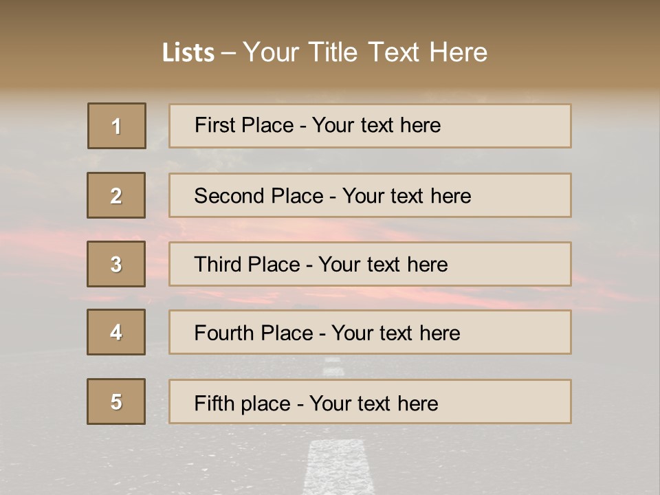 Traffic High Perspective PowerPoint Template