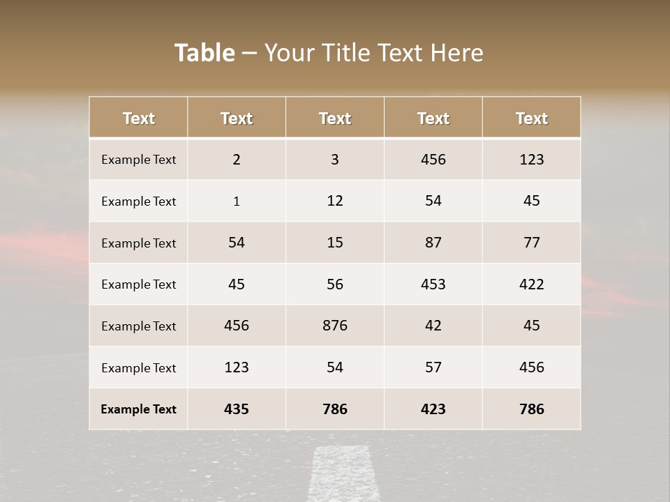 Traffic High Perspective PowerPoint Template