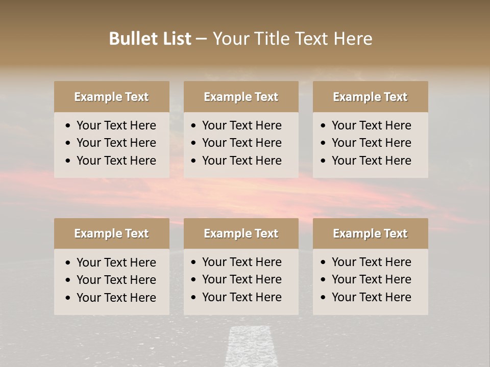Traffic High Perspective PowerPoint Template