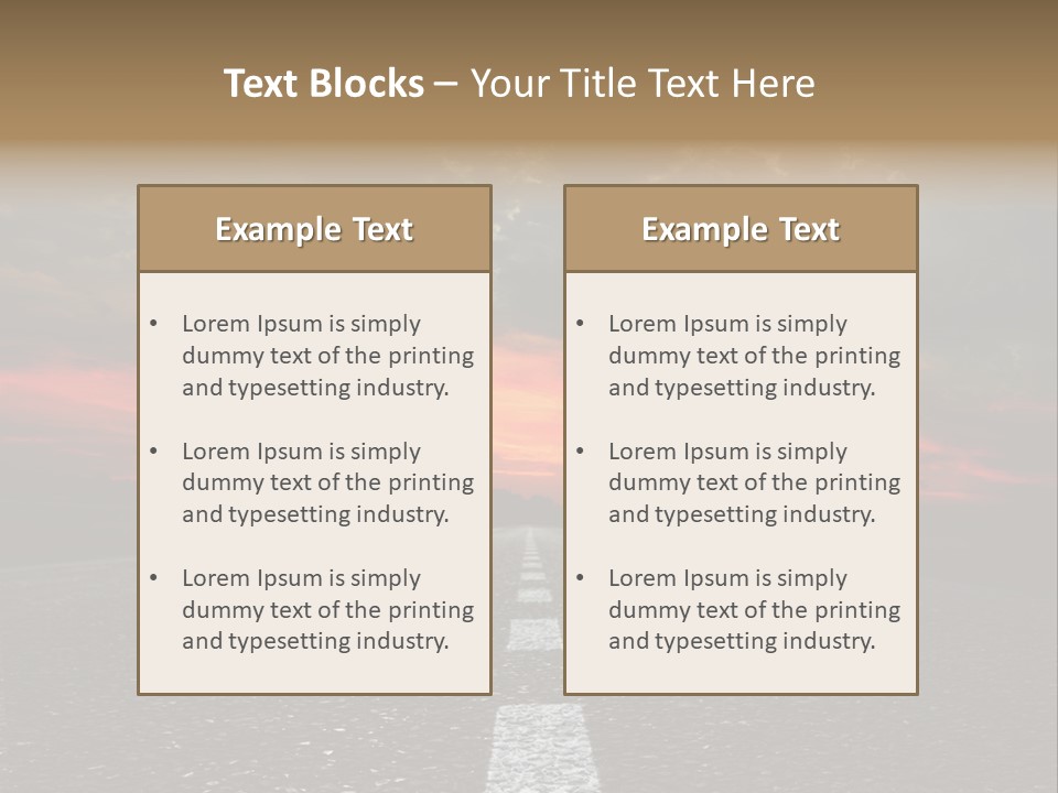Traffic High Perspective PowerPoint Template