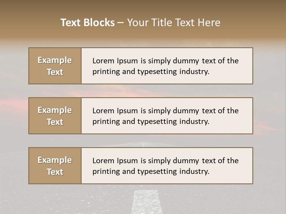 Traffic High Perspective PowerPoint Template