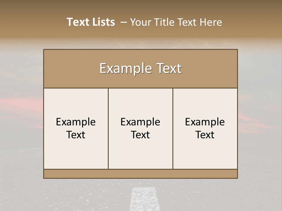 Traffic High Perspective PowerPoint Template