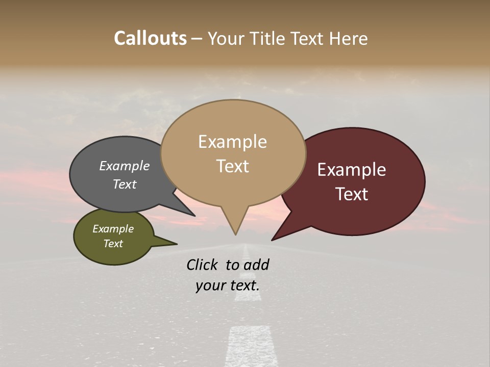 Traffic High Perspective PowerPoint Template