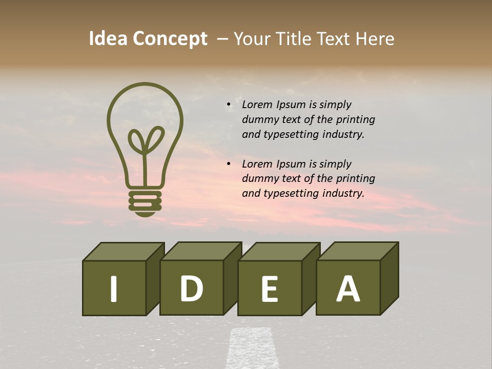 Traffic High Perspective PowerPoint Template