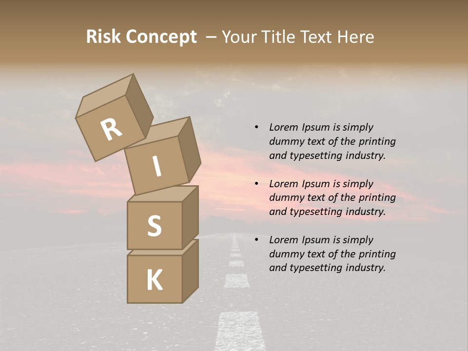 Traffic High Perspective PowerPoint Template