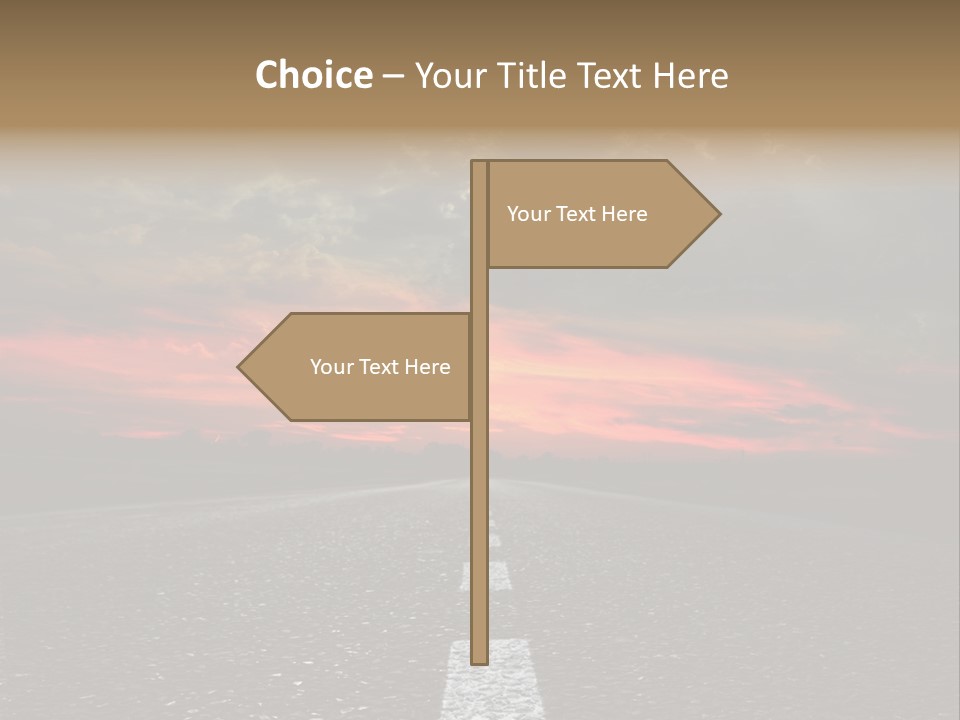 Traffic High Perspective PowerPoint Template