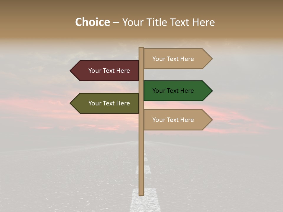 Traffic High Perspective PowerPoint Template