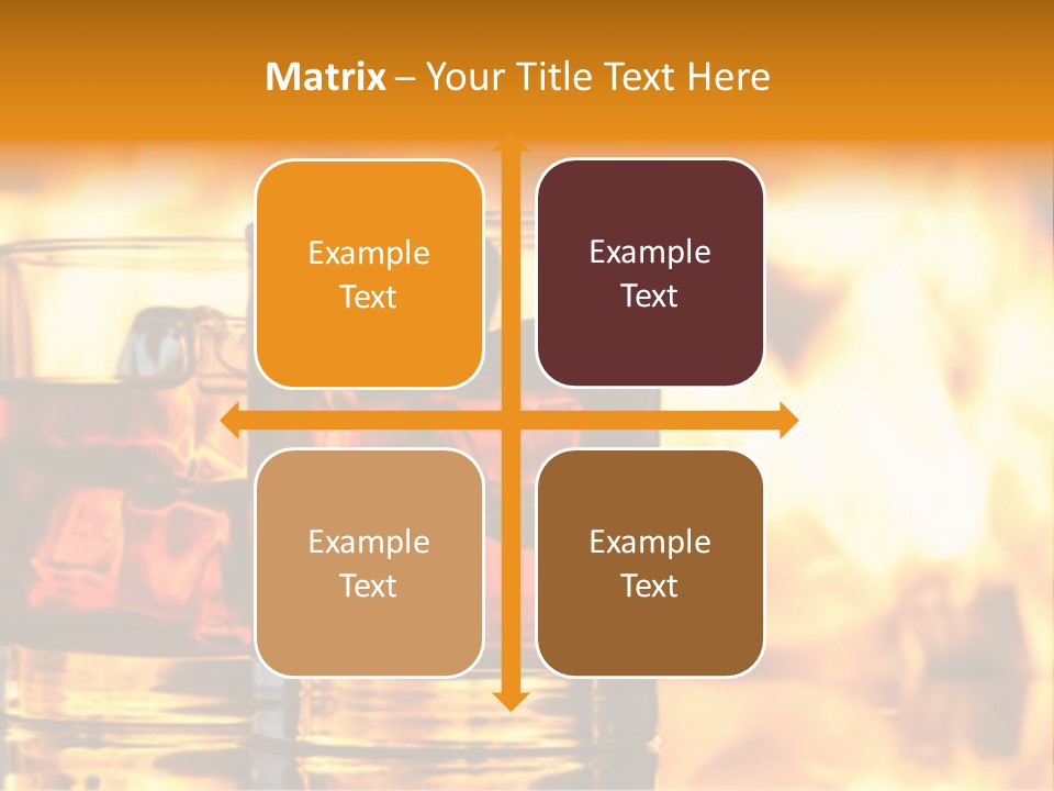 Closeup Amber Drink PowerPoint Template