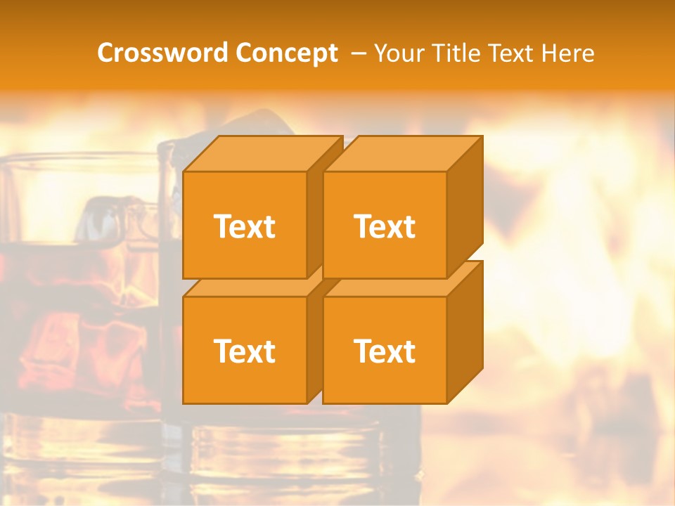 Closeup Amber Drink PowerPoint Template