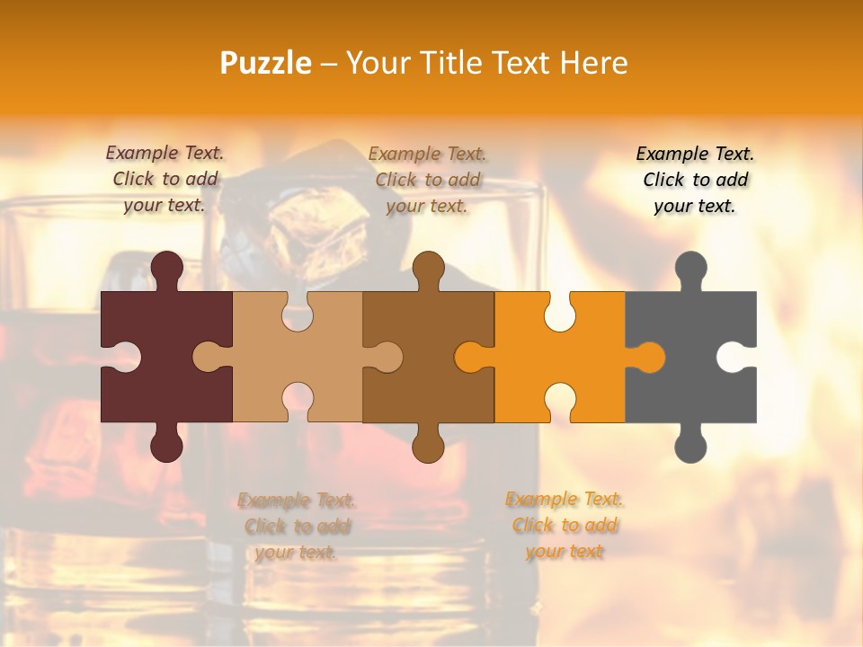 Closeup Amber Drink PowerPoint Template