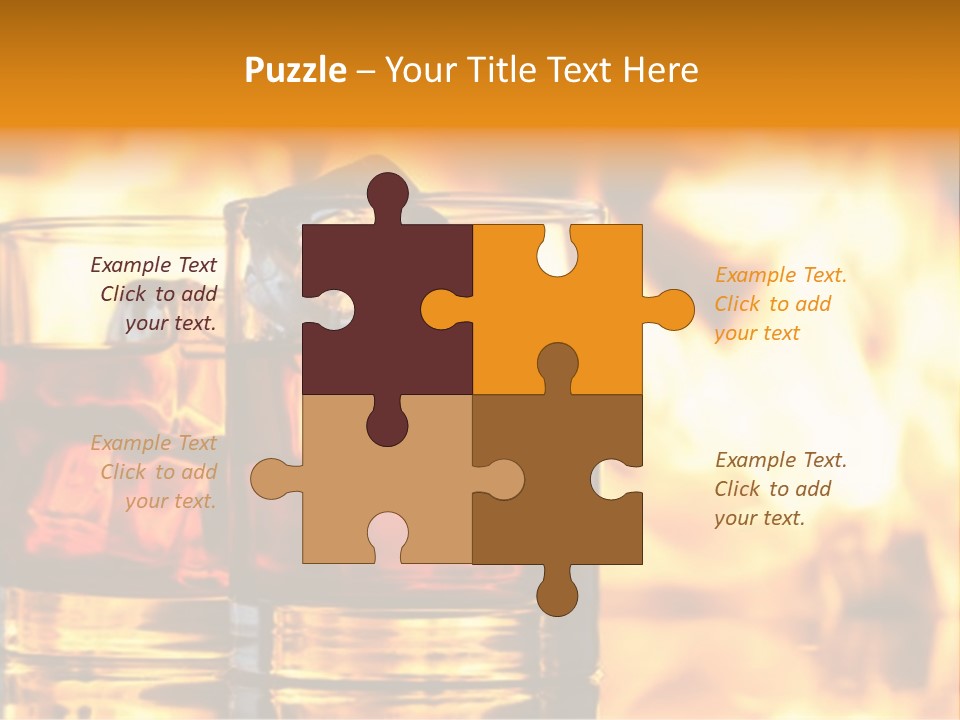 Closeup Amber Drink PowerPoint Template