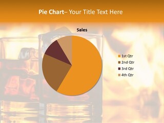 Closeup Amber Drink PowerPoint Template