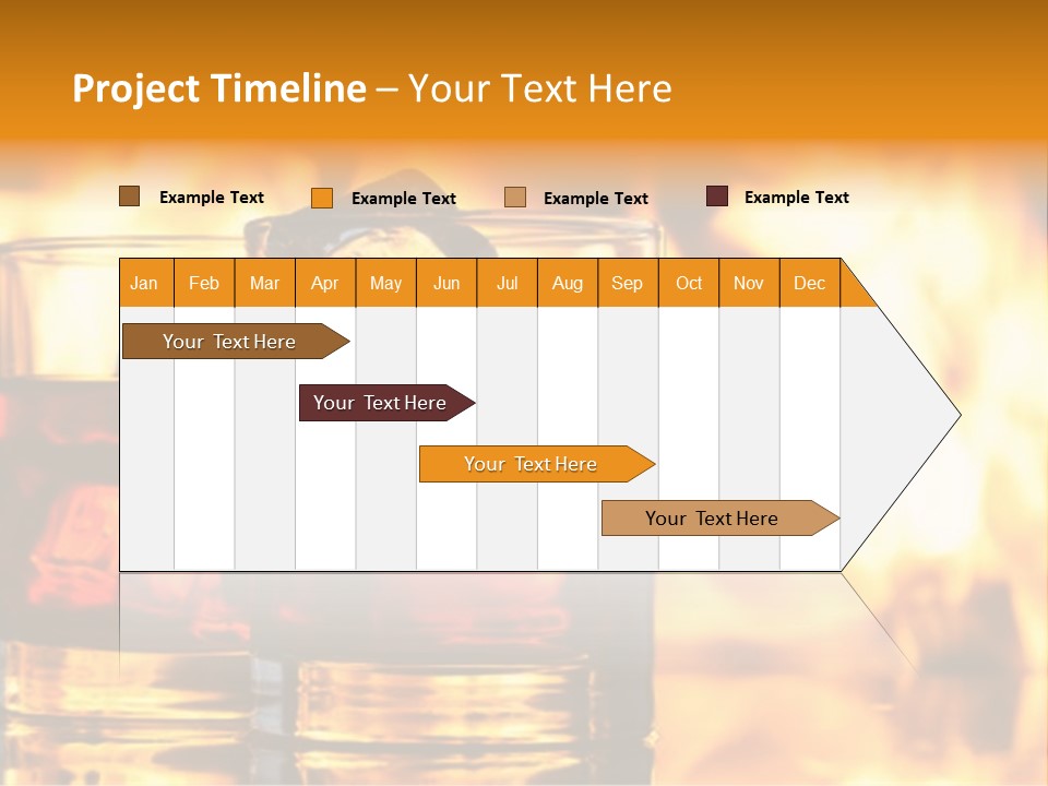 Closeup Amber Drink PowerPoint Template