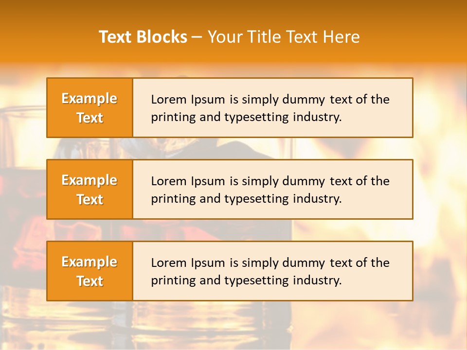 Closeup Amber Drink PowerPoint Template