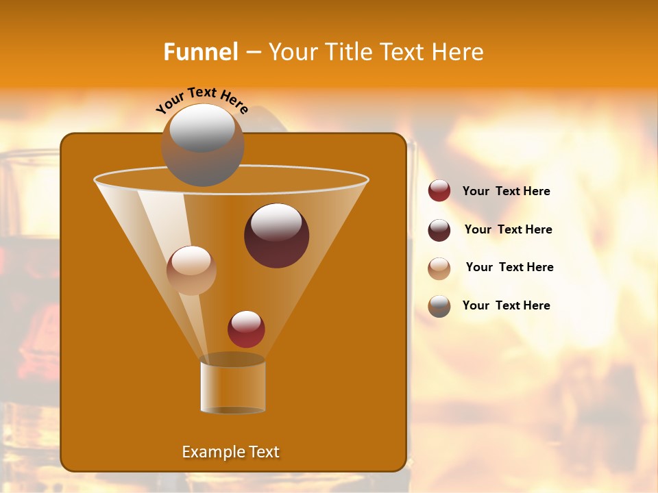 Closeup Amber Drink PowerPoint Template