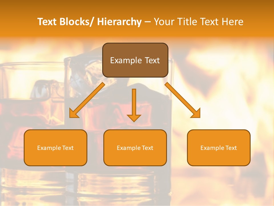 Closeup Amber Drink PowerPoint Template