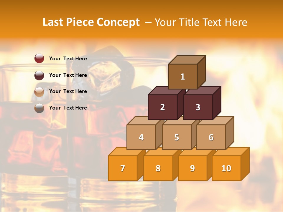 Closeup Amber Drink PowerPoint Template